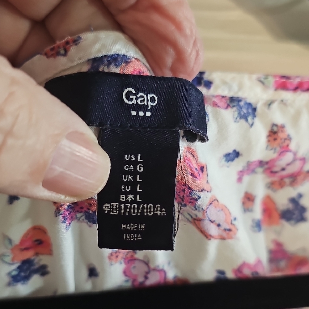 GAP White Floral Tank Top - Picture 4 of 7